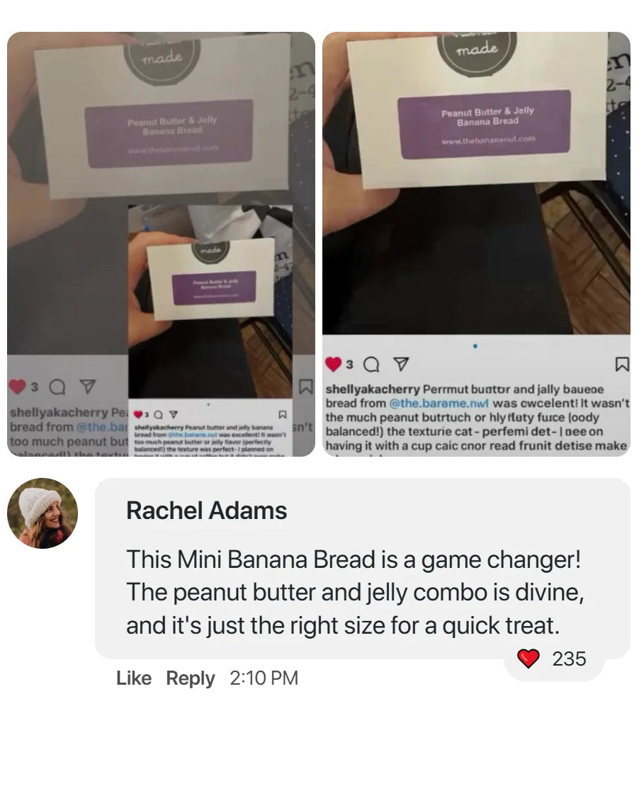 Peanut Butter & Jelly Banana Bread Mini