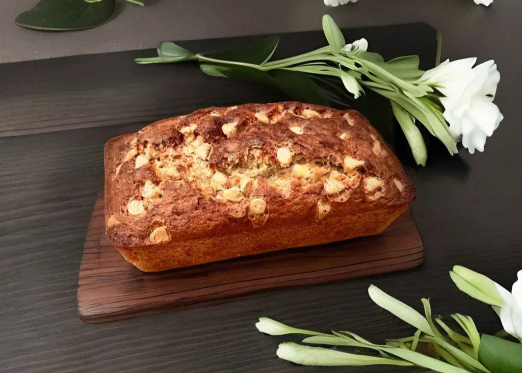White Chocolate Chip Cinnamon Banana Bread