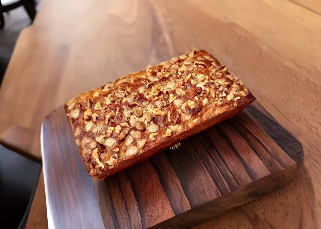 White Chocolate Chip Walnut Banana Bread