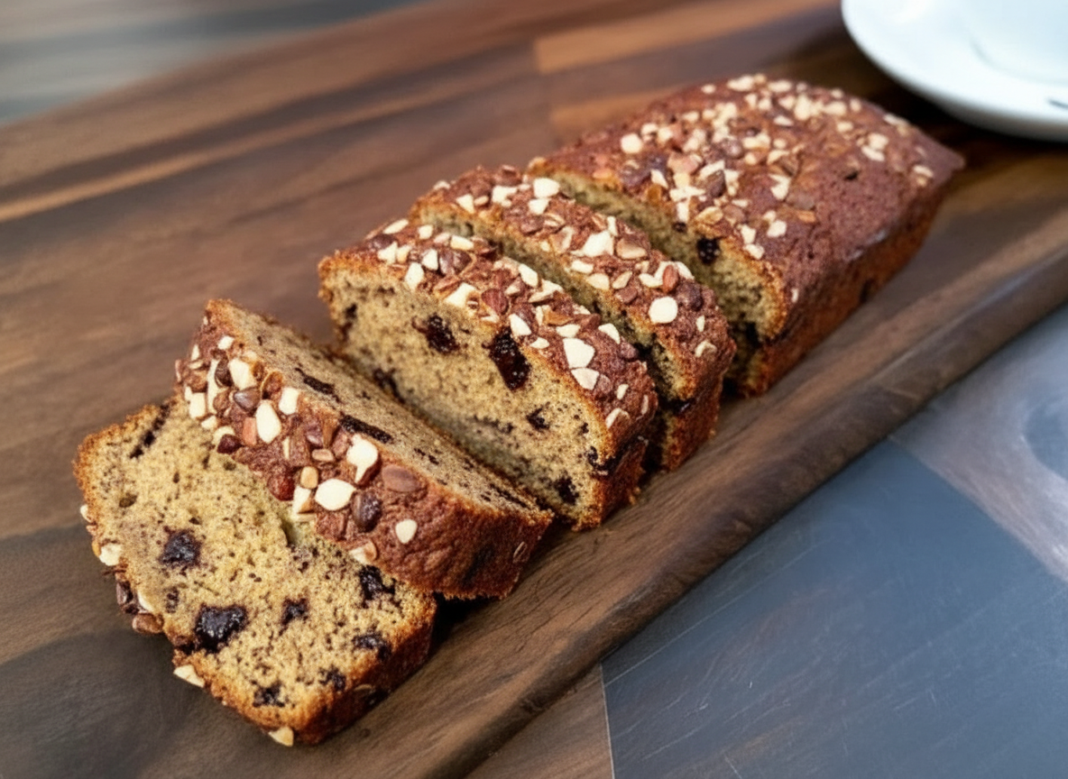 Almond Chocolate Chip Banana Bread