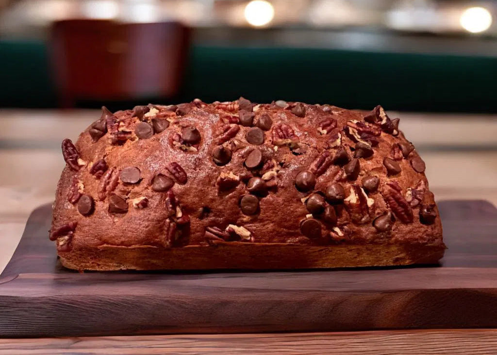 Chocolate Chip, Cinnamon & Pecan Banana Bread