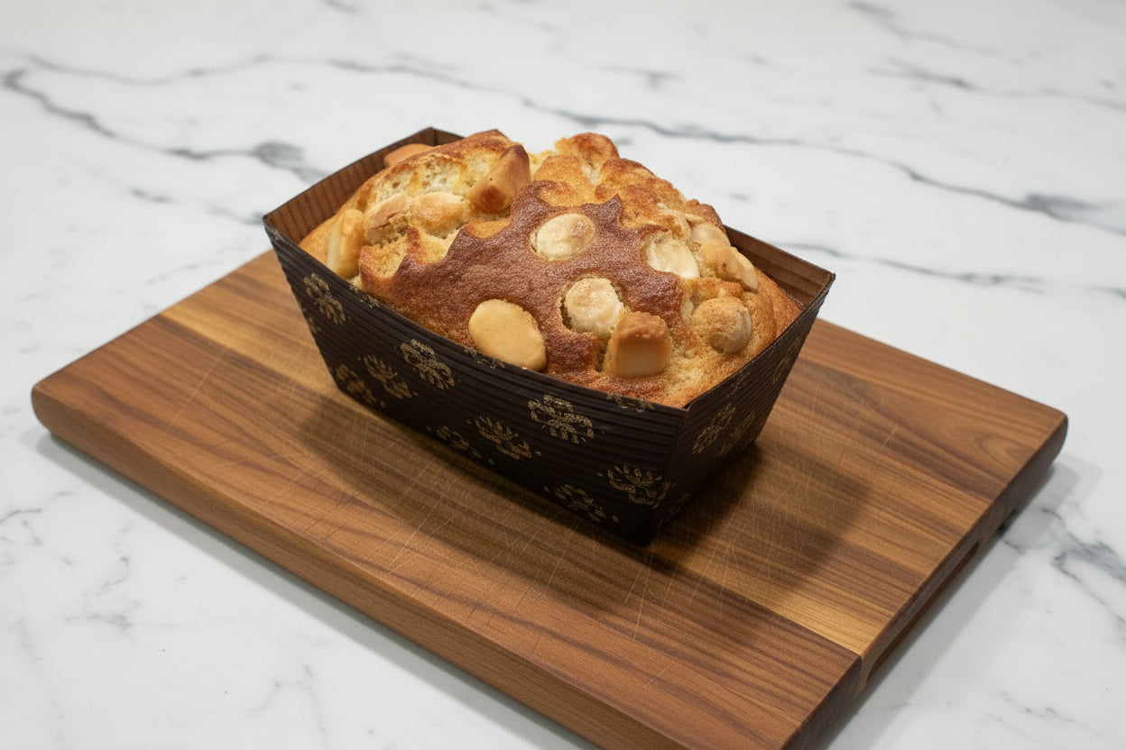 White Chocolate Macadamia Banana Bread Mini