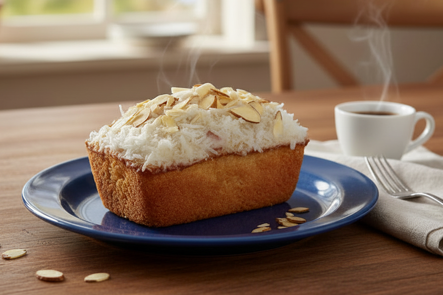 Vanilla Glazed Almond & Coconut Banana Bread Mini