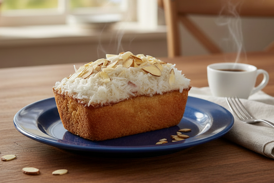 Vanilla Glazed Almond & Coconut Banana Bread Mini