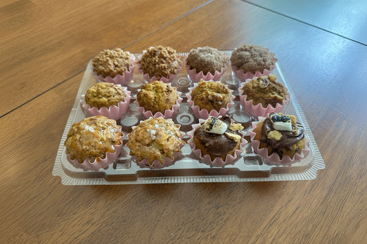 12 Pack Autumn Harvest Mini Banana Bread Cupcakes