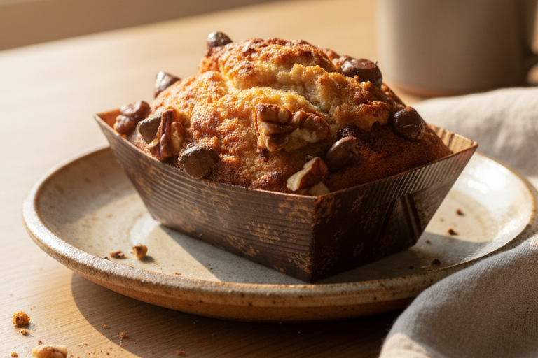 Chocolate Chip, Cinnamon, & Pecan Banana Bread Mini
