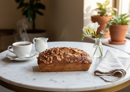 Cinnamon Cashew White Chocolate Banana Bread