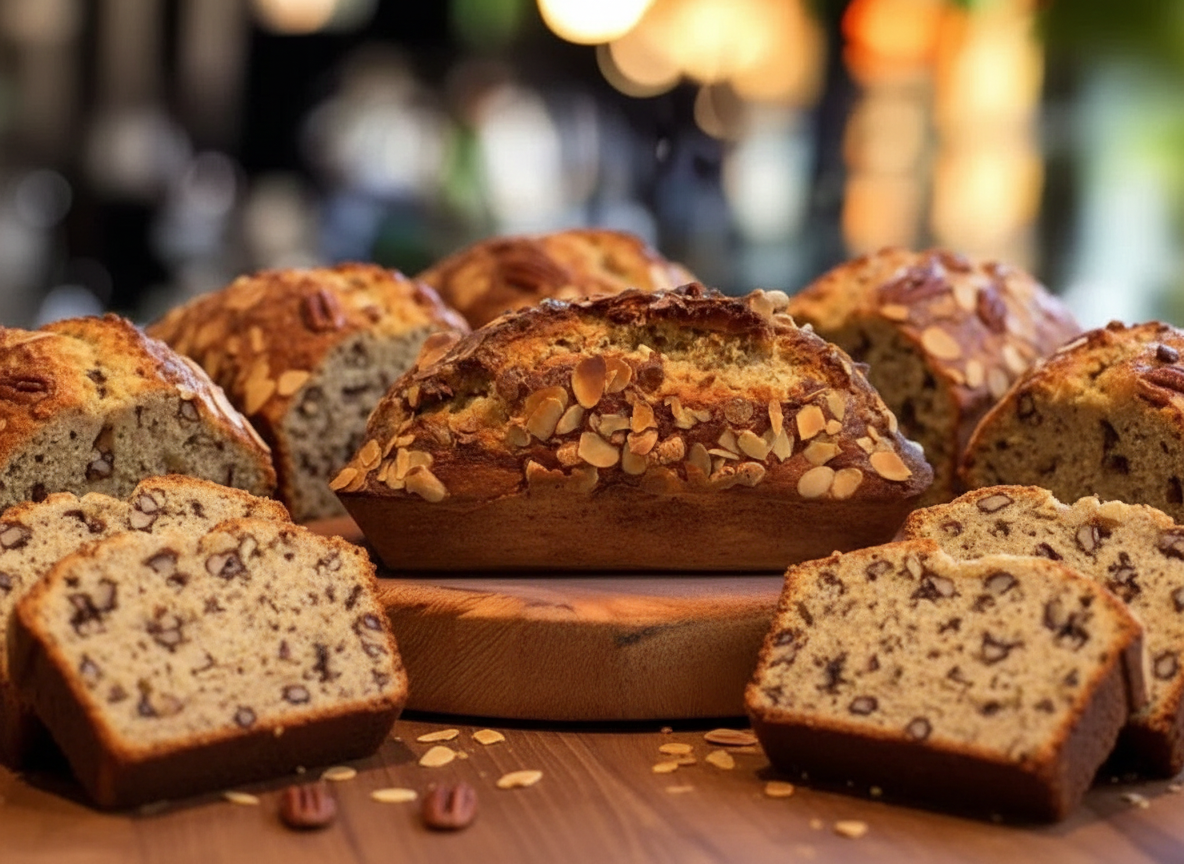 Almond White Chocolate Chip Banana Bread