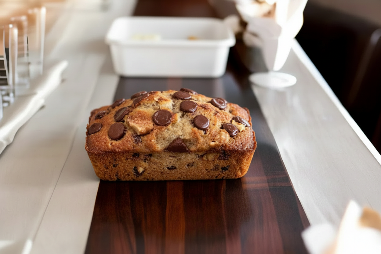 Chocolate Chip, Cinnamon & Walnut Banana Bread Mini